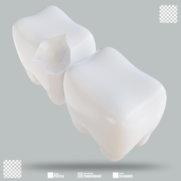 PSD 3d illustration tooth 2