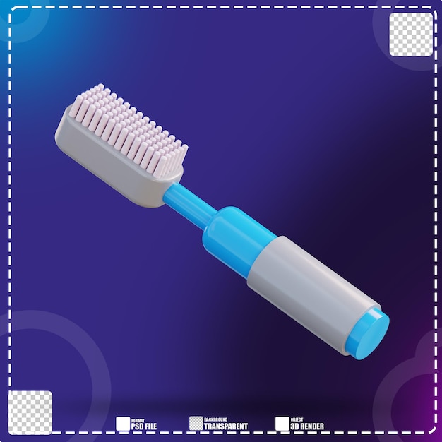 3d illustrazione dello spazzolino da denti 2
