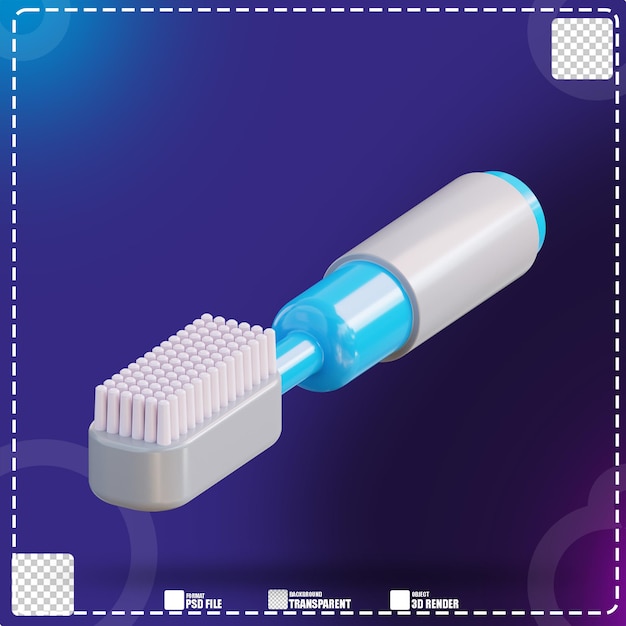 3d illustration of toothbrush 3