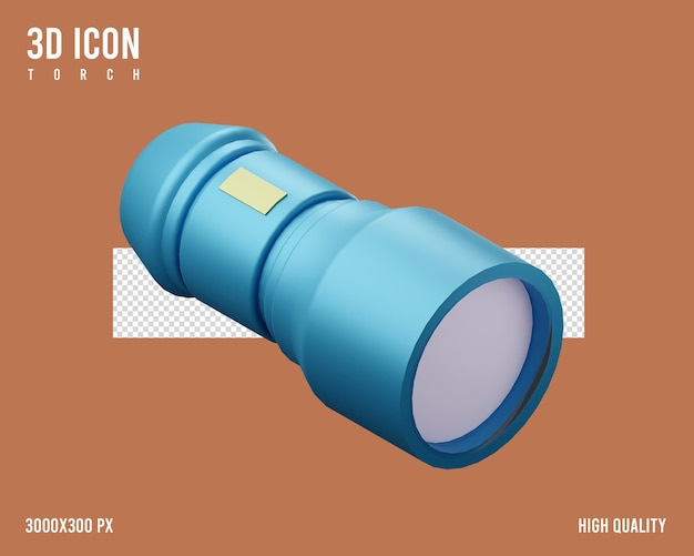 PSD 3d illustration torch