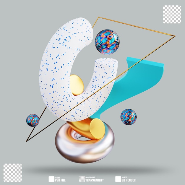 3D イラスト トーラス配置 3