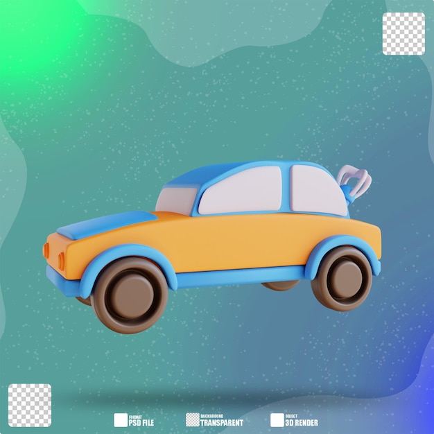 PSD automobile del giocattolo dell'illustrazione 3d