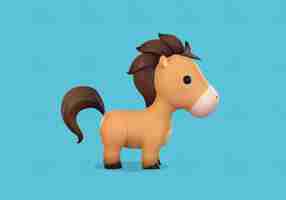 PSD 3d illustration of toy horse