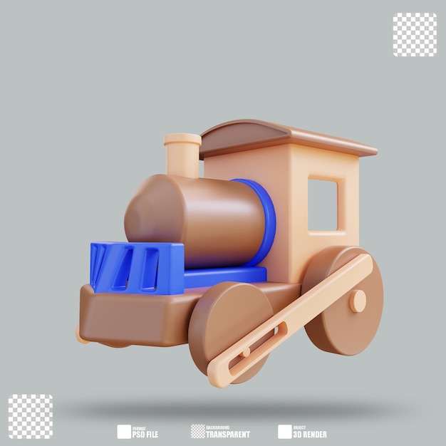 3d illustration toy train 2