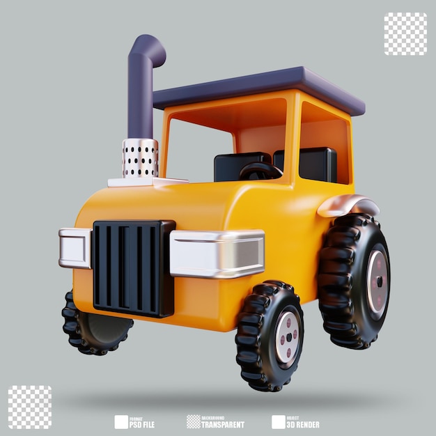 3d illustration tractor 2