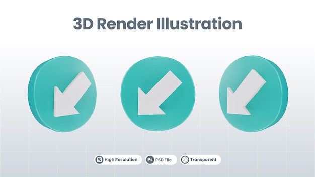 Illustrazione 3d segnale stradale o icona freccia di massimizzare