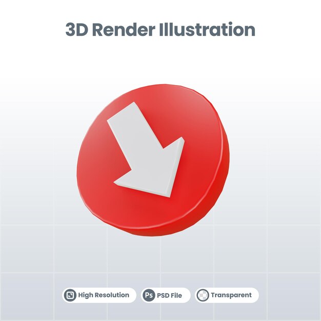 3d 그림 교통 표지 또는 좌회전의 화살표 아이콘