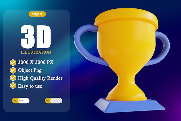 3d illustration trophy 6