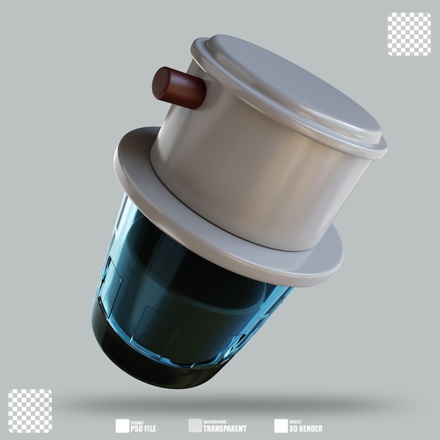 PSD illustrazione 3d vietnam drip 2