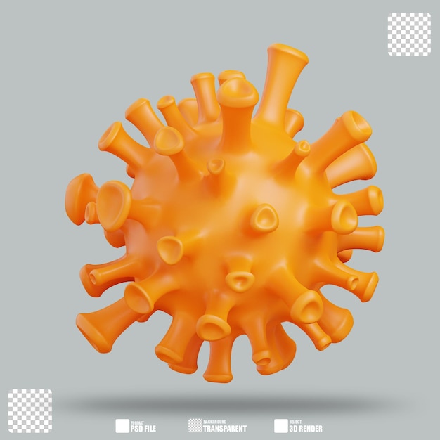 PSD illustrazione 3d virus 2