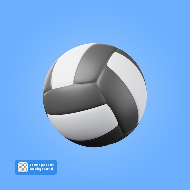 3d illustration of volleyball