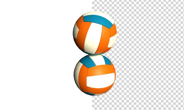 3Dイラストバレーボール