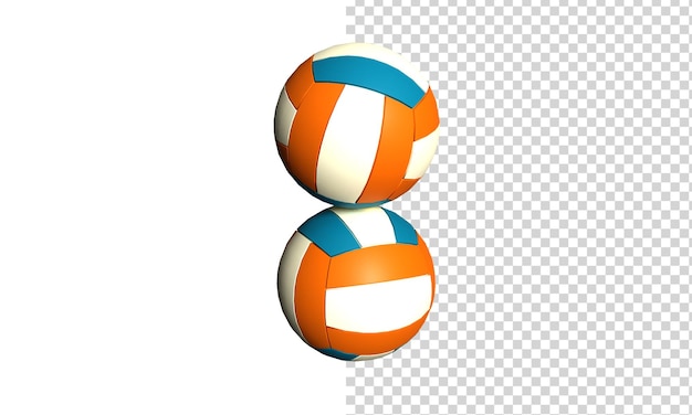 PSD 3d illustration volleyball