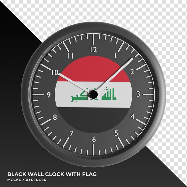 3d illustration of the wall clock with the flag of isle of mann