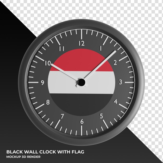 3d illustration of the wall clock with the flag of zambia