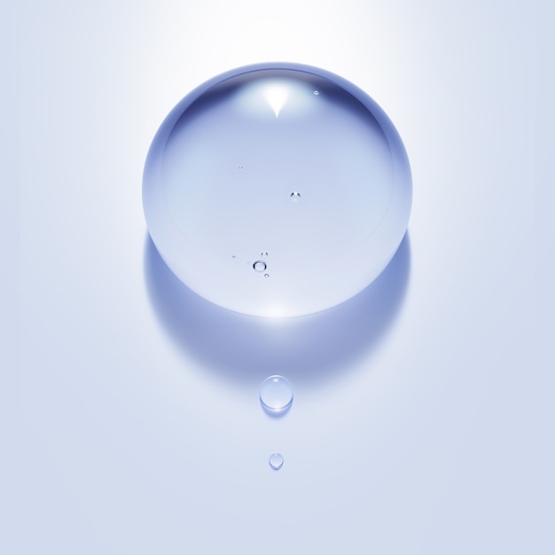 3D illustration of waterdrop isolated