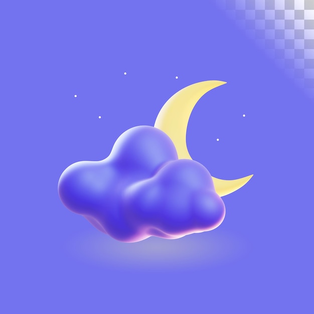 PSD 3d illustration of weather object icon