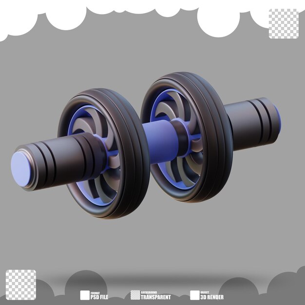 PSD 3d illustration whell roller 3