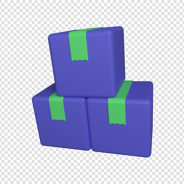 3d illustration of wholesale boxes