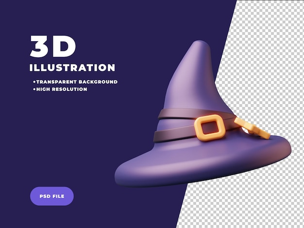 3d illustration of witch hat