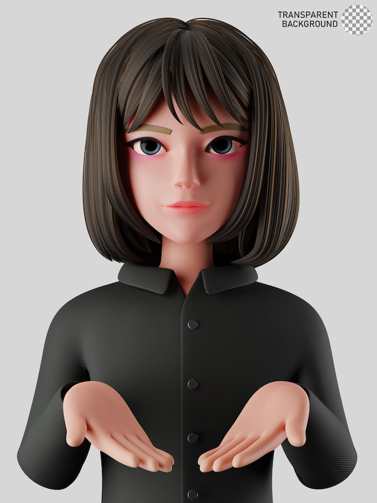 PSD 3d иллюстрация женщины