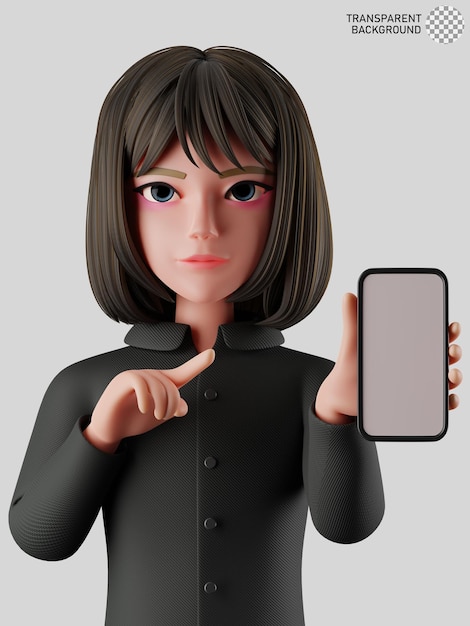 3d illustration of woman