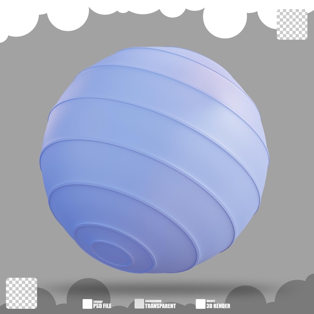 PSD 3d иллюстрация мяч для йоги 2