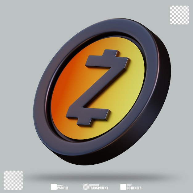 PSD 3d illustration zcash 2