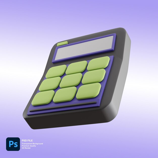 PSD 3d ilusration calculator