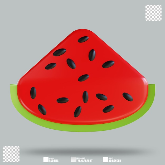 3d ilustracja arbuz