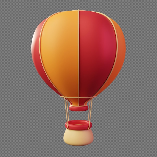 3d Ilustracja Balonu Na Ogrzane Powietrze