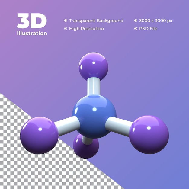 3d ilustracja cząsteczki