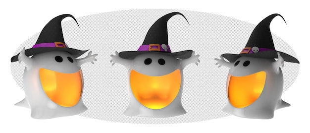 3d Ilustracja Ducha Halloween