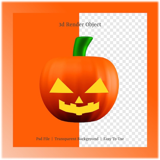 3d Ilustracja Dyni Z Koncepcją Dnia Halloween