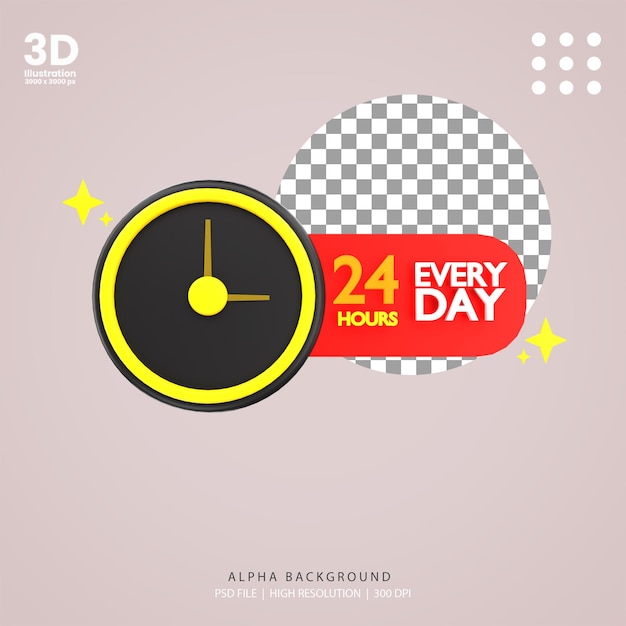 PSD 3d ilustracja fulldays renderowania