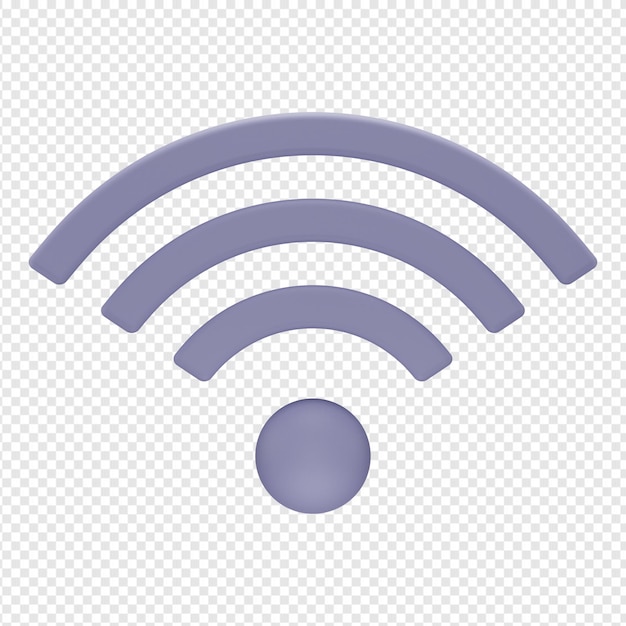 3d ilustracja ikony wifi psd