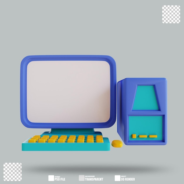 3d ilustracja komputer 2
