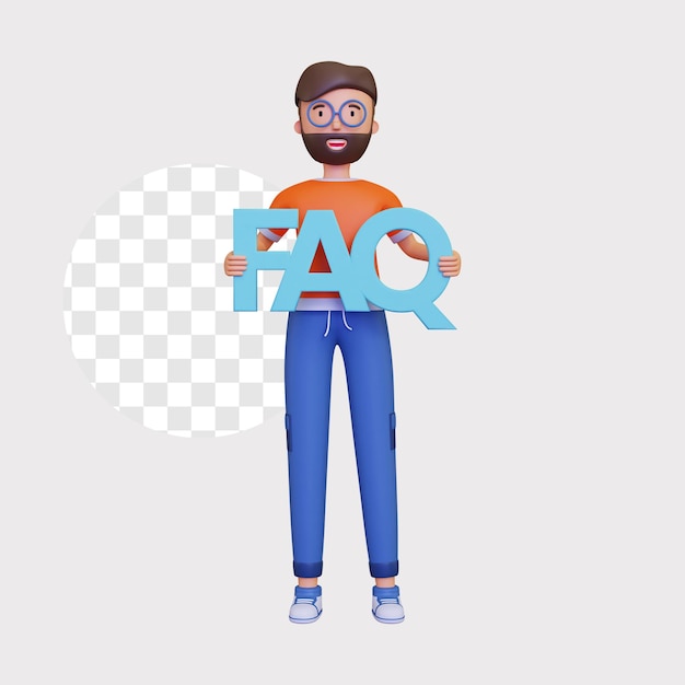 3d Ilustracja Koncepcja Faq