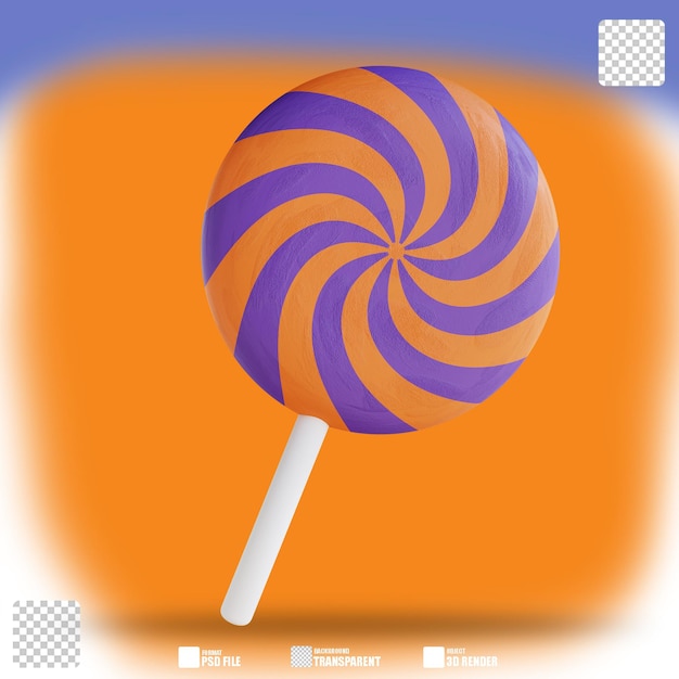 3d ilustracja lizak
