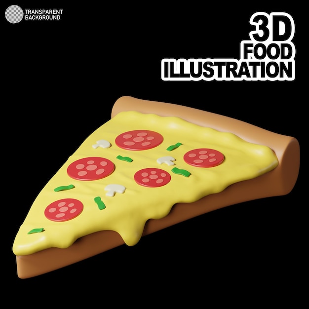 3D ilustracja pizzy