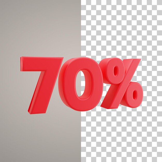 3d ilustracja rabat 70 procent