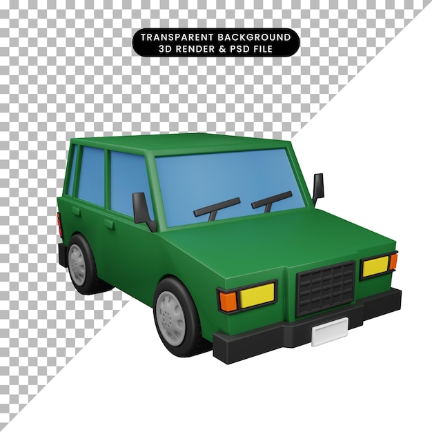 3d Ilustracja Renderowania Ikona Pojazd Transport 3d Render Styli