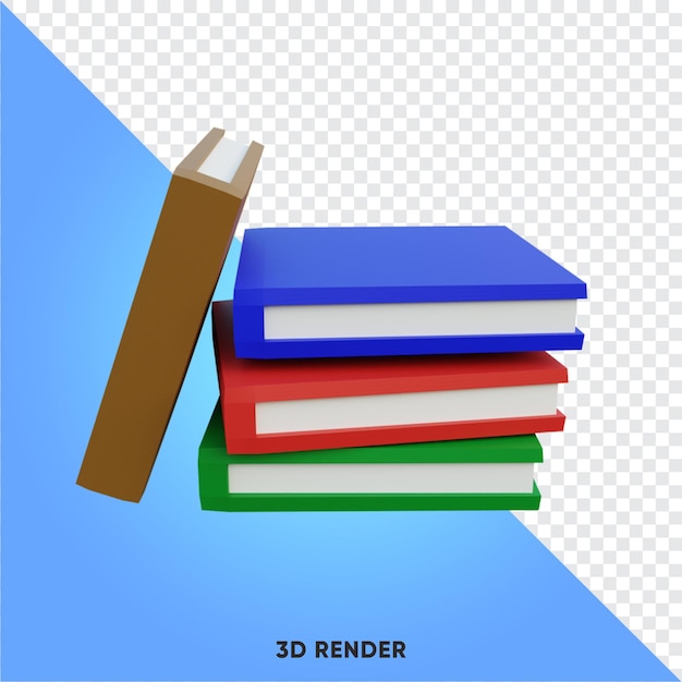 3d Ilustracja Stos Książek