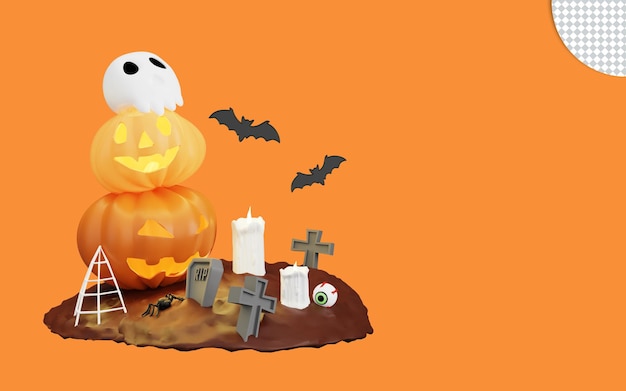 3d Ilustracja Szczęśliwego Halloween