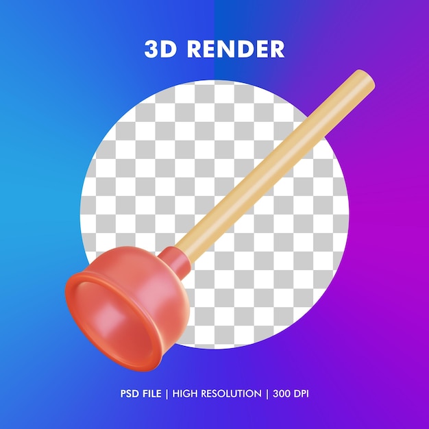 3d Ilustracja Tłoka Na Białym Tle