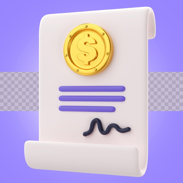 3d ilustracja umowa finansowa