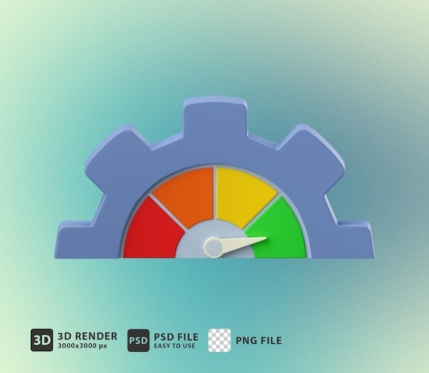PSD 3d ilustracja wydajność biznesowa