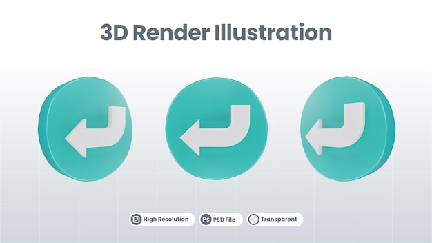 3D ilustracja znak drogowy lub ikona strzałki prawej strzałki w dół