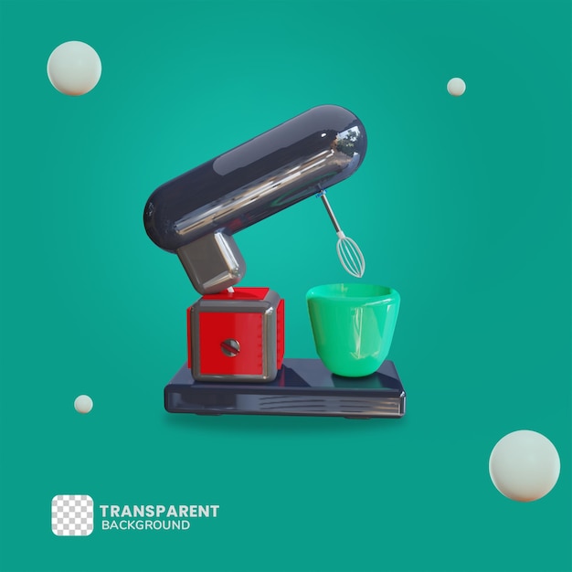 3d ilustration mixer-object