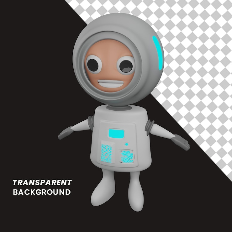 PSD 3d ilustrator astronot cibi